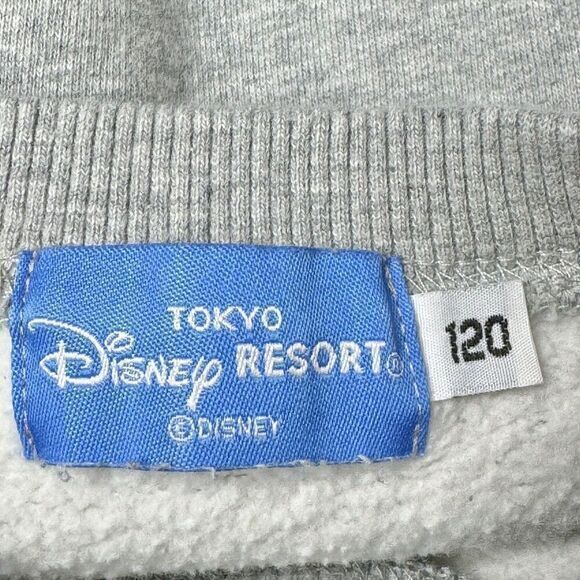 TOKYO DISNEY RESORT TODLER HEAVY COTTON‎ BLEND GRAY SWEATSHIRT SIZE 120 JAPAN 4T - Picture 3 of 6